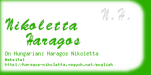 nikoletta haragos business card